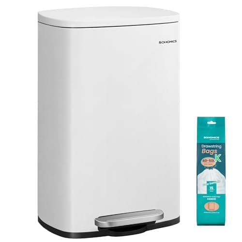SONGMICS 13 Gallon Stainless Step Can