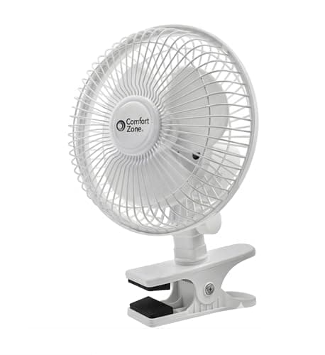 Comfort Zone 6-Inch Clip-On Fan