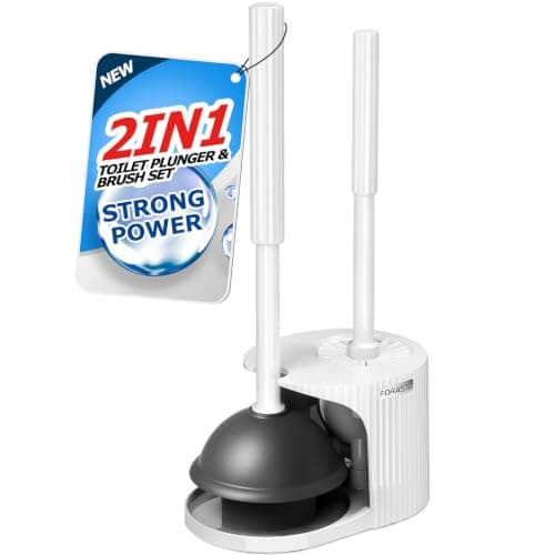 FORASTO 2-in-1 Toilet Brush and Plunger Set
