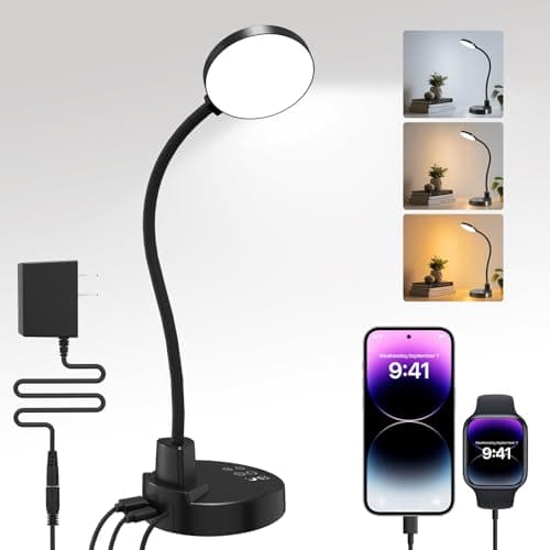 15 W LED Desk Lamp with USB Charging Ports
