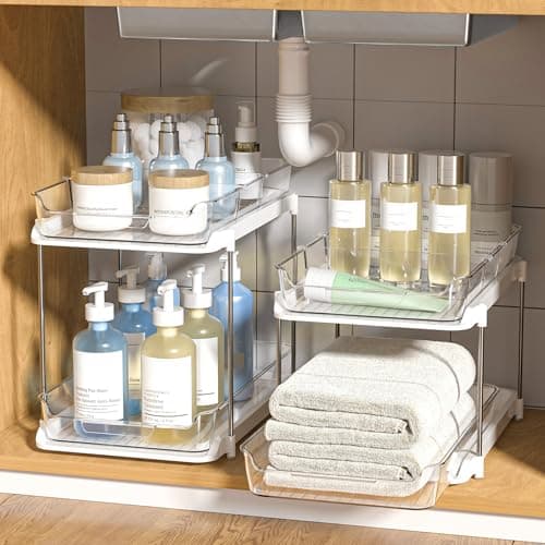 Delamu 2-Tier Stackable Under-Sink Organizer