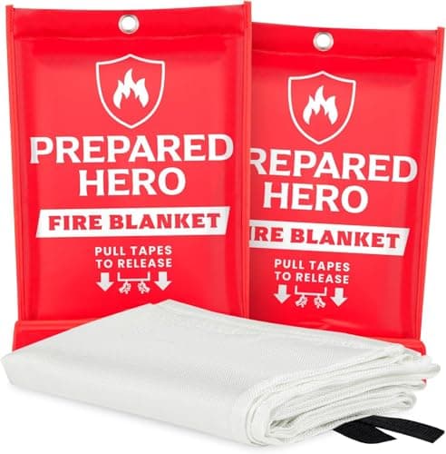 Prepared Hero Emergency Fire Blanket, 2-Pack