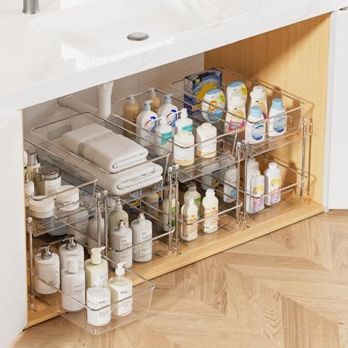 Vtopmart 4-Pack Pull-Out Under-Sink Organizers — our pick for The best under-sink organizers for a bathroom