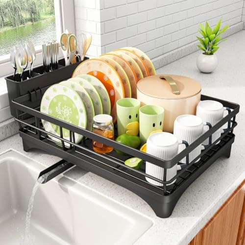 SAYZH Dish Rack with Utensil Holder