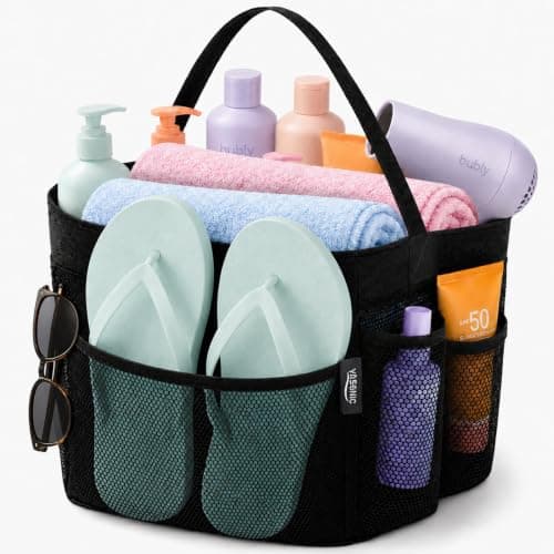 YASONIC 8-Pocket Large Mesh Shower Bag